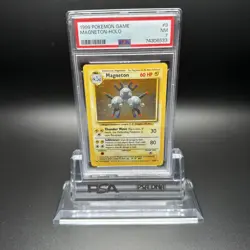 1999 Pokemon Base Set Unlimited #9 Magneton-Holo PSA 7 - Image 1