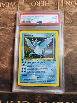 1999 Pokemon Fossil 1st Edition #2 Articuno - Holo PSA 9 - Image 1