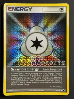 Pokemon Scramble Energy 95/107 Reverse Holo EX Deoxys - MP - Image 1