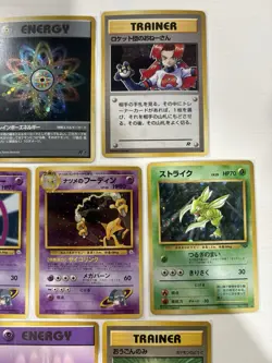 Pokemon TCG Japanese 7 Card Lot Rainbow Energy, Scyther, Sabrina’s Alakazam - Image 3