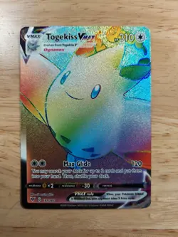Togekiss Vmax 191/185 Vivid Voltage NM Full Art Secret Rainbow Rare Pokemon Card - Image 1
