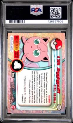 1999 TOPPS POKEMON TV #39 JIGGLYPUFF PSA 9 - Image 2