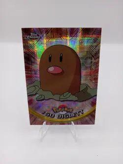 TEKNO Diglett #50 Topps Chrome 2000 Series 1 T.V Holo Pokemon Card TCG - Image 1