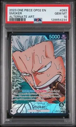 One Piece Smoker Alternate Art Leader Op02-093 PSA GEM MT 10 - English - Image 1