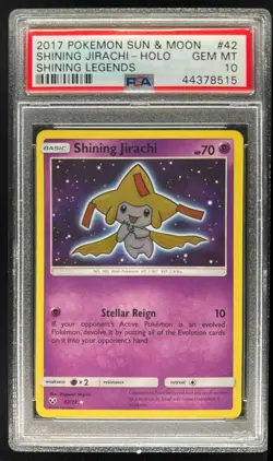 2017 Pokemon Shining Legends Jirachi Holo #42/73 PSA 10 - Image 1