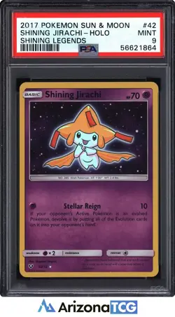 Pokemon 2017 Shining Jirachi 42/73 Holo Shining Legends PSA 9 - Image 1