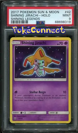 PSA 9 Pokemon Shining Jirachi Shining Legends #42/73 Holo Rare Card - Image 1