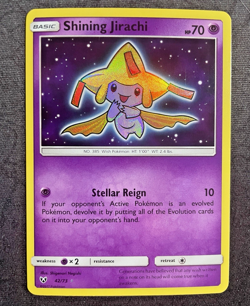 Shining Jirachi 42/73 SHINY HOLO RARE Shining Legends Pokemon TCG 2017 NM - Image 1