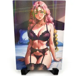 Demon Slayer Mitsuri Kanroji Sexy Lingerie Anime Waifu Girl Goddess Story Card - Image 3