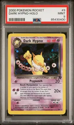 POKEMON TCG - DARK HYPNO 9/82 PSA 9 TEAM ROCKET HOLO RARE - Image 1