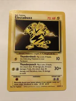 Pokemon TCG Electabuzz Base Set 20/102 Regular Rare Star Card - Image 1