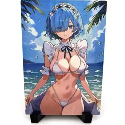 Re:Zero Rem Sexy Bikini Anime Waifu Girl Doujin Lewd Goddess Story ACG Art Card - Image 3