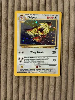 Pokemon TCG Pidgeot Holo Rare Card 14/130 Base Set 2 - Image 1