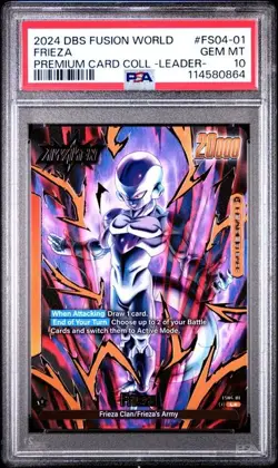 Frieza FS04-140 Dragon Ball Super Fusion World Premium Card Promo PSA 10 Leader - Image 1
