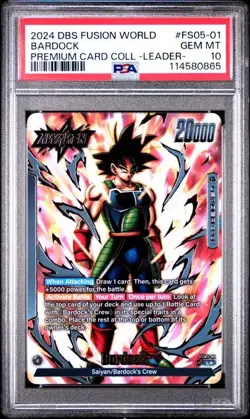 2024 Dragon Ball Promos Bardock L Premium Card Collection Leader PSA 10 POP 15 - Image 1