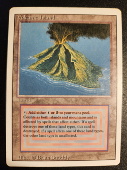 Volcanic Island Revised Magic the Gathering MTG CLEAN FRONT HEAVILY PLAYED - Image 1