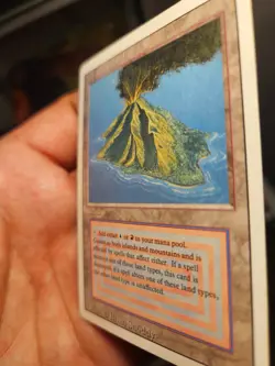 Volcanic Island Revised Magic the Gathering MTG CLEAN FRONT HEAVILY PLAYED - Image 4