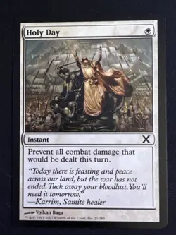 1x Holy Day (21) 10th Edition LP MTG Magic The Gathering x1 MKE - Image 1