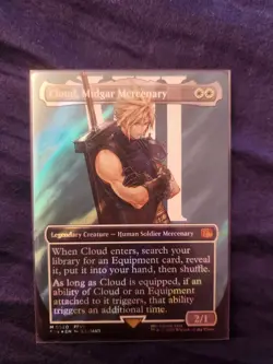 Cloud, Midgar Mercenary (Borderless) (Surge Foil) Final Fantasy Foil -Near mint - Image 2