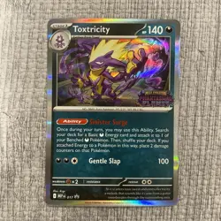 Pokemon TCG Toxtricity 017 Me: Mega Evolution Promo Holo Prerelease Stamped - Image 1