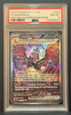 Charizard ex 2024 Pokemon Scarlet Violet Paldean Fates #234 PSA 8 - Image 1