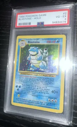 1999 POKEMON GAME #2 BLASTOISE-HOLO PSA 4 - Image 1
