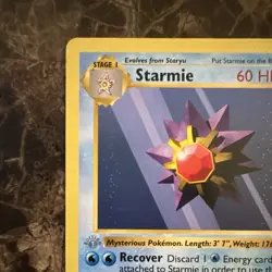 Pokemon TCG Starmie Base Set (Shadowless) 64/102 1st Edition Ink Error - Image 3