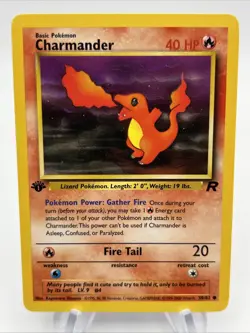 Pokemon Charmander 50/82 Team Rocket 1st Edition Regular Common LP - Image 1