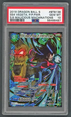 Dragon Ball Super - PSA 10 SS4 Vegeta, Peak of Primitive Power BT8136 - GEM MT - Image 1
