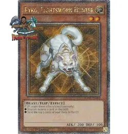 Yugioh! 1x Ryko Lightsworn Hunter RA02-EN003 Quarter Century Secret Rare NM - Image 1