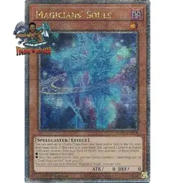 Yugioh! 1x Magicians' Souls RA02-EN014 Quarter Century Secret Rare 1st Ed NM - Image 1