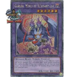 Yugioh! 1x Garura Wings of Resonant Life RA02-EN024 Quarter Century Secret Rare - Image 1