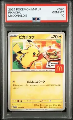 PSA 10 Pikachu 020/M-P McDonald's Happy Set Promo 2025 Pokemon Card Japanese GM - Image 1
