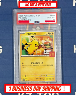 PSA 10 Pikachu 020/M-P McDonald's Happy Set Promo 2025 Pokemon Card Japanese - Image 1