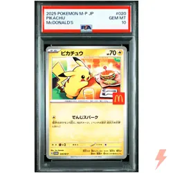 PSA 10 Pikachu 020/M-P McDonald's Happy Set Promo Pokemon Card Japanese 2025 - Image 1