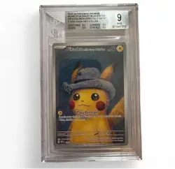 Pokemon Scarlet and Violet Pikachu with Grey Felt Hat Van Gogh, BGS 9 MINT - Image 1