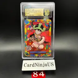 CGC PRISTINE 10 Luffy P-110 ONE PIECE Premium Card Collection ONE PIECE DAY 25 - Image 1