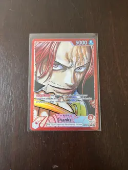 ONE PIECE TCG: Shanks OP09-001 Leader Parallel Alt Art English NM - Image 1