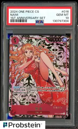 2024 One Piece Chinese 1st Anniversary Set 016 Nami Serial #1685 PSA 10 GEM MINT - Image 1