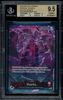 Set of 8 BGS 9.5 One Piece Promo English 2nd Anniversary Sets w/ Monkey D. Luffy - Image 4