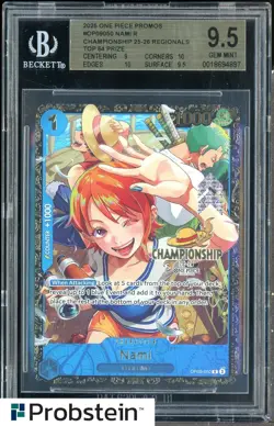 2025 One Piece Promo Championship Regionals Top 64 Prize #050 Nami BGS 9.5 - Image 1