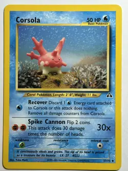 Corsola Neo Discovery 37/75 LP-NM Pokemon card - Image 1
