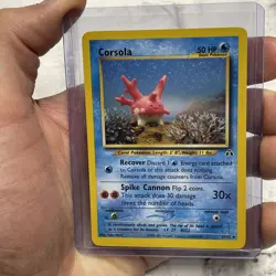 Corsola 37/75 Uncommon Neo Discovery Pokemon Card LP+ Vintage Vtg Pokemon TCG - Image 1
