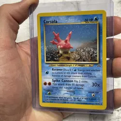 Corsola 37/75 Uncommon Neo Discovery Pokemon Card LP+ Vintage Vtg Pokemon TCG - Image 2
