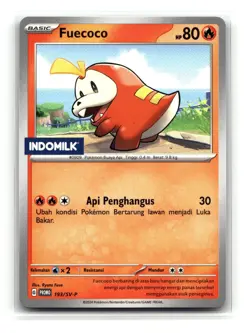 Pokemon 2024 Scarlet & Violet Indomilk Fuecoco Indonesia Promo Card 193/SV-P - Image 1