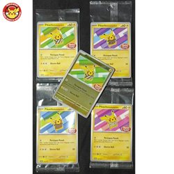 Lot 5 Pikachu Batik Complete Set Holo 101 154 155 190 191 SV-P Pokemon Indonesia - Image 1