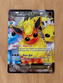 Flareon EX Full Art RC28-32 Pokemon Generations: Radiant Collection Holo 2016 NM - Image 1