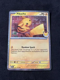 Pikachu Pokemon Day 2026 Promo Card 051/162 with coin - Image 1