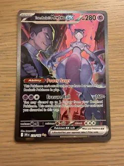 Pokemon Team Rocket's Mewtwo ex 231/182 Destined Rivals Holo Special Rare EX - Image 1
