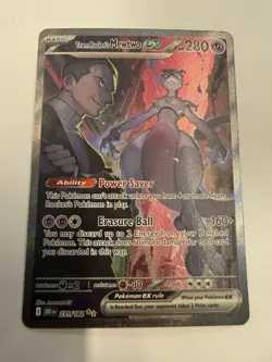 Pokemon Team Rocket's Mewtwo EX 231/182 SV10 Destined Rivals Holo 280HP Rare - Image 1